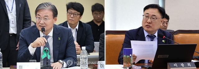 왼쪽부터 더불어민주당 이연희 의원과 이광희 의원