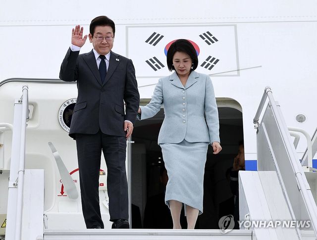 뉴욕 도착한 이재명 대통령