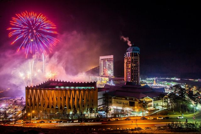 강원랜드 불꽃놀이 전경