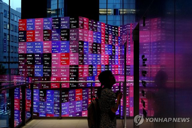 일본 닛케이지수 현황판