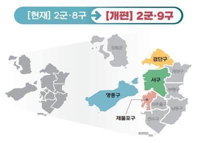 내년에 개편되는 인천 행정체제 