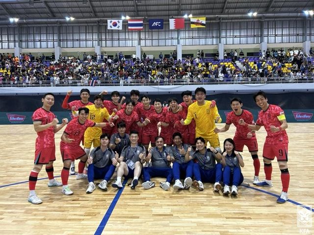 아시안컵 예선에 참가한 풋살대표팀.