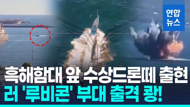 [영상] 우크라 드론떼, 흑해함대 코 앞 공격…러 최정예 '루비콘' 동원 - 2