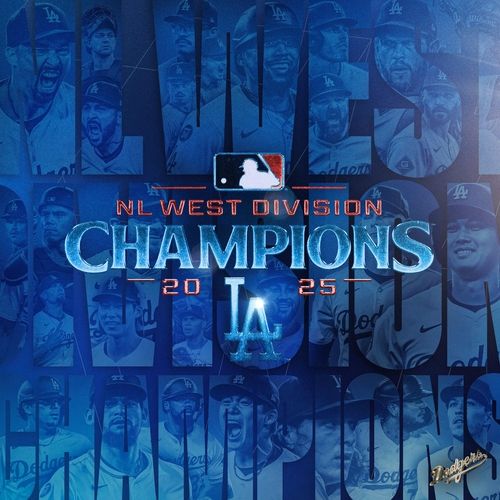 지구 우승 알리는 다저스