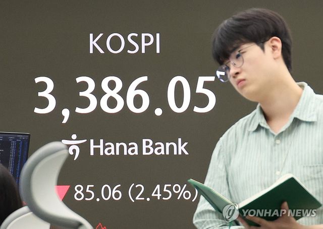 코스피 2.5% 가량 급락