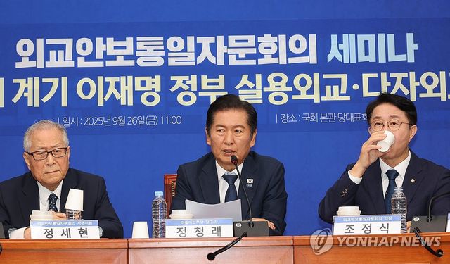 발언하는 정청래 대표