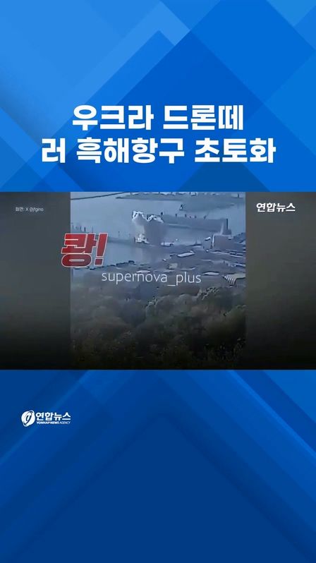[쇼츠] 우크라 드론떼, 러 흑해 항구 초토화 - 2