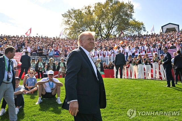 라이더컵 찾은 트럼프 미국 대통령