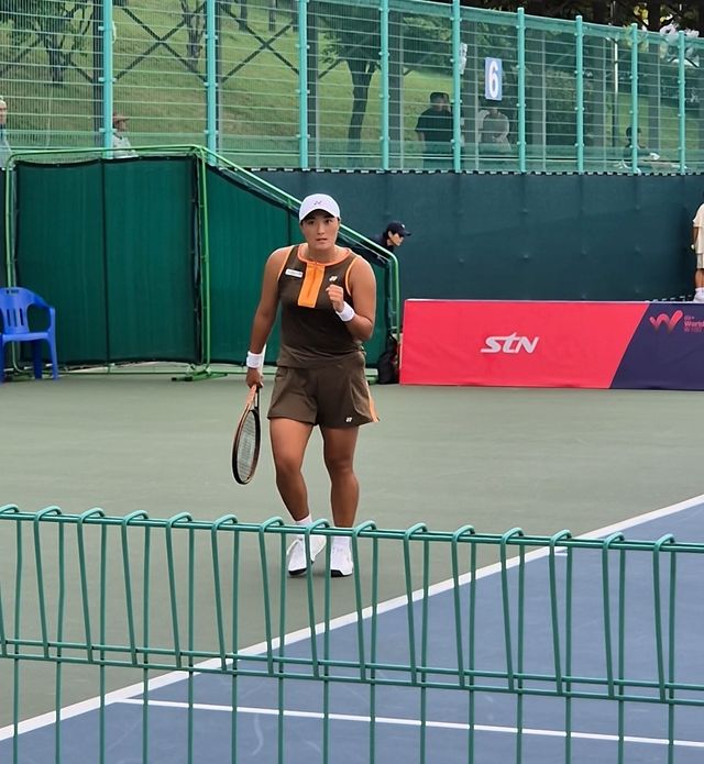 이은혜의 27일 경기 모습. 