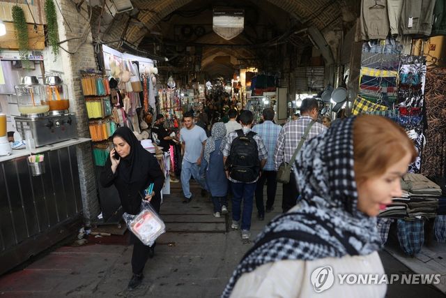 이란 테헤란의 시장