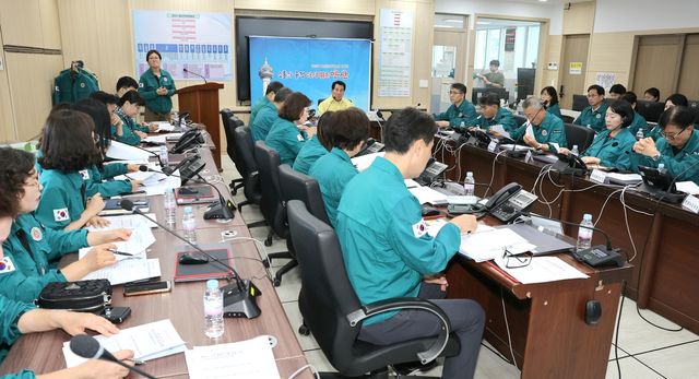 경남 양산시 행정 시스템 중단 관련 대책 회의