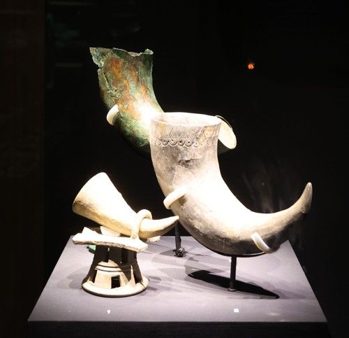 중앙아시아 문화의 영향을 받은 신라 뿔잔[사진/백승렬 기자]