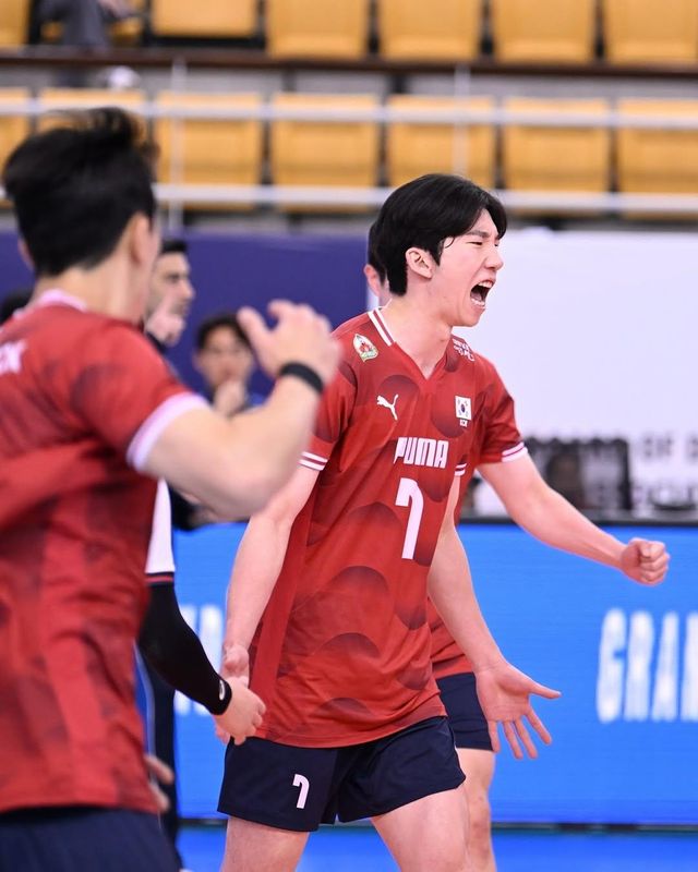 한국 남자배구 대표팀의 주포 허수봉