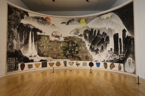 솔거 미술관 전시 작품 '코리아판타지'[사진/백승렬 기자]