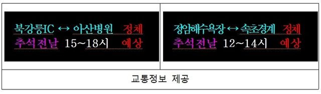 교통상황 정보 (VMS)