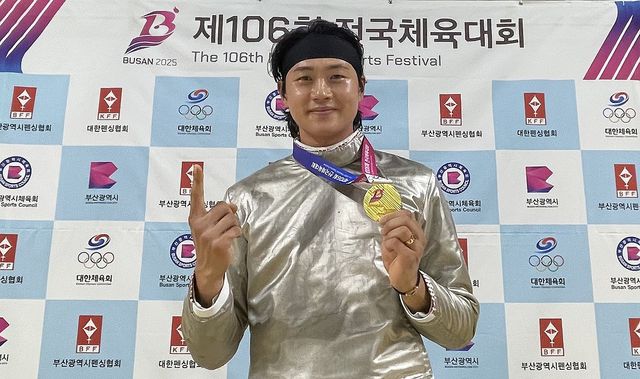 25일 개인전 우승 당시 오상욱