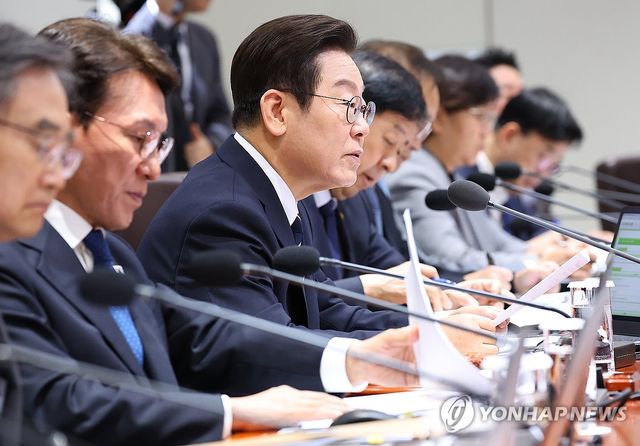 국무회의 발언하는 이재명 대통령