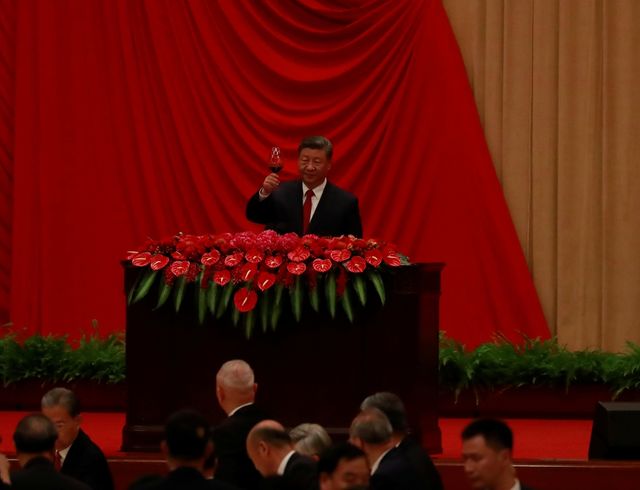 건배 제의하는 시진핑 중국 국가주석