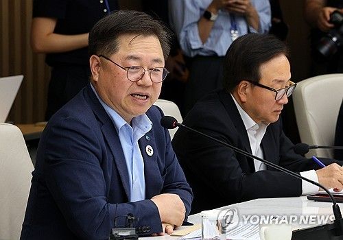 경제형벌 합리화 TF에서 발언하는 박일준 대한상의 부회장 