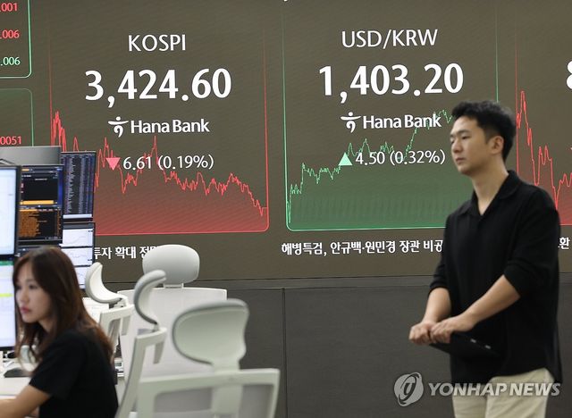 코스피 하락, 환율 상승