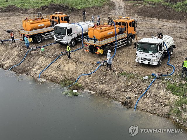 육군, 강릉 가뭄 피해지역 급수 지원
