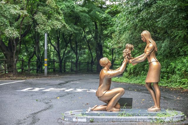 마이산 연인의길 프로포즈존 [사진/백승렬 기자]