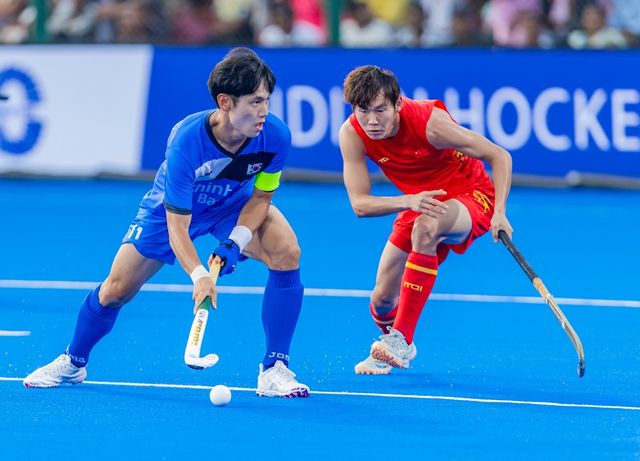 한국과 중국의 경기 모습. 