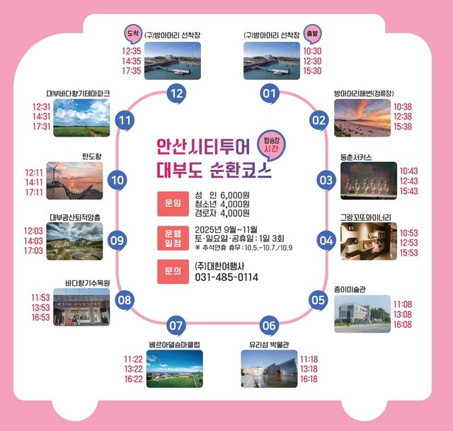 안산시티투어 대부도 순환코스