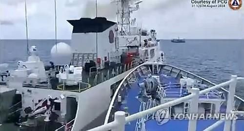 2024년 8월 중국·필리핀 선박 충돌 장면
