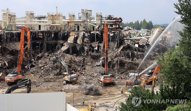 금호타이어 광주공장 정련동 해체