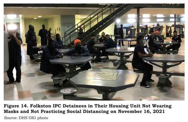 한국인 구금된 미국 이민 당국 시설 내부