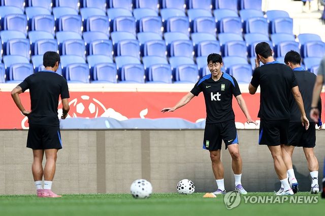 훈련하는 손흥민