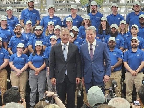 지난 3월 정의선 현대차그룹 회장과 브라이언 캠프 조지아주지사