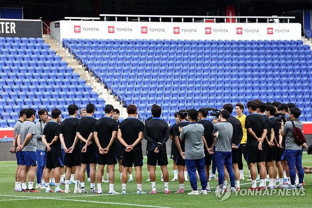 미국전 하루 앞둔 축구 대표팀