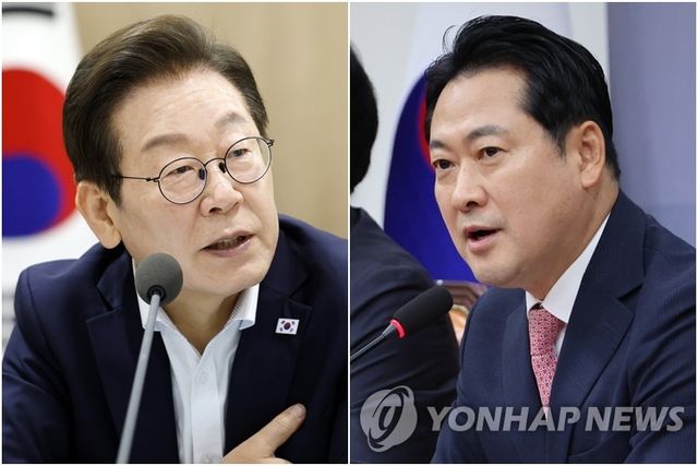 이재명 대통령(왼쪽)과 장동혁 국민의힘 대표