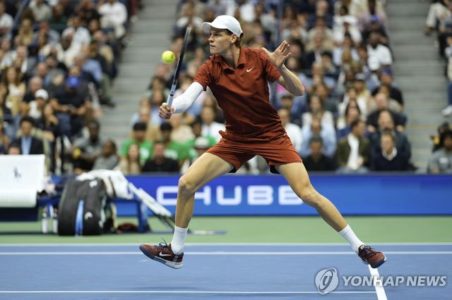 신네르의 경기 장면