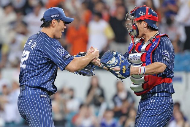 팀 승리 지킨 삼성 마무리 김재윤