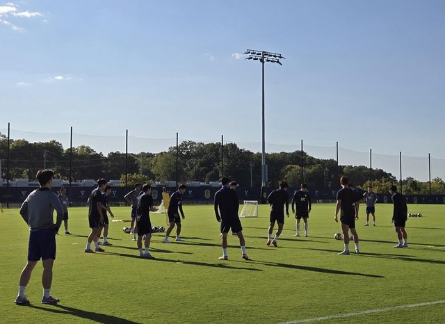 미국 테네시주 내슈빌에서 훈련하는 축구 대표팀
