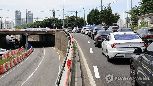 오목교 지하차도(동측) 운행 중단