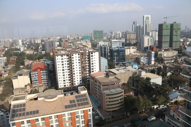 나이로비 웨스트랜드에서 바라본 시내 전경