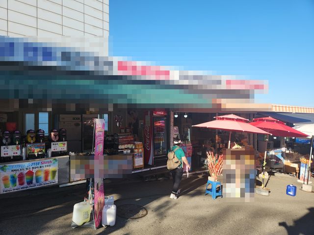 해동용궁사 앞 노점