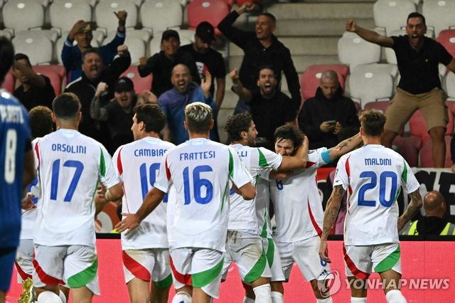 후반 추가시간 극장골로 승리를 따낸 이탈리아