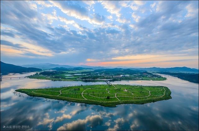 상주 경천섬 전경