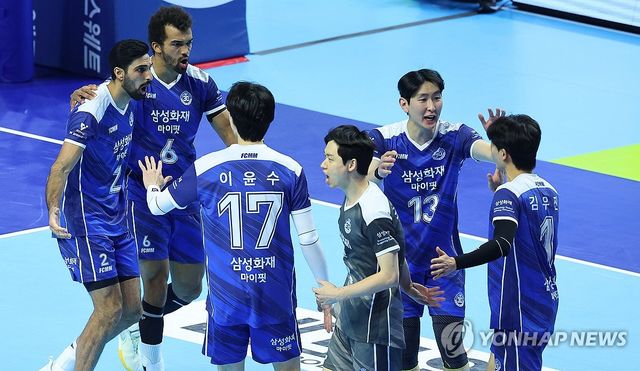 기뻐하는 삼성화재