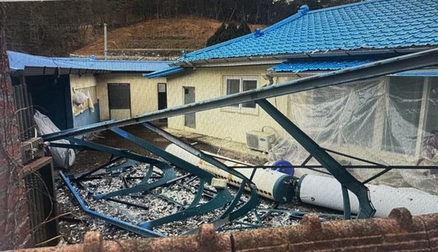 강풍에 떨어진 태양광 시설