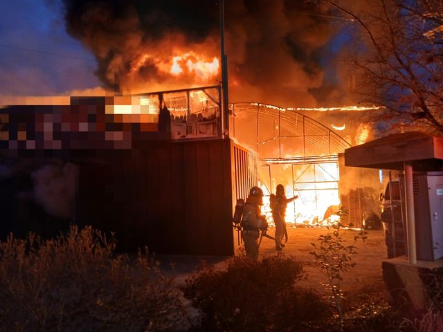 지난해 12월 28일 순창의 한 싱크대공장에서 발생한 화재