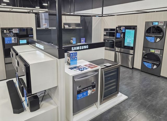 미국 라스베이거스 베스트바이 매장의 삼성전자 제품 사진