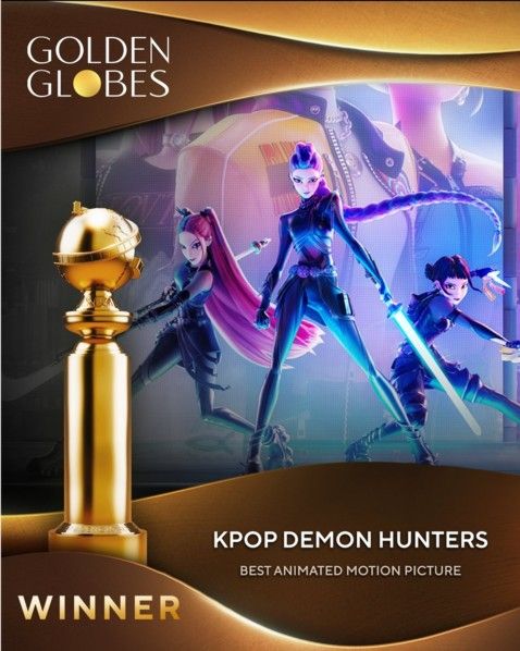 '케이팝 데몬 헌터스' 제83회 골든글로브 시상식 애니메이션상 수상