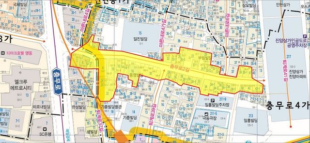 충무로 골목형상점가 위치도