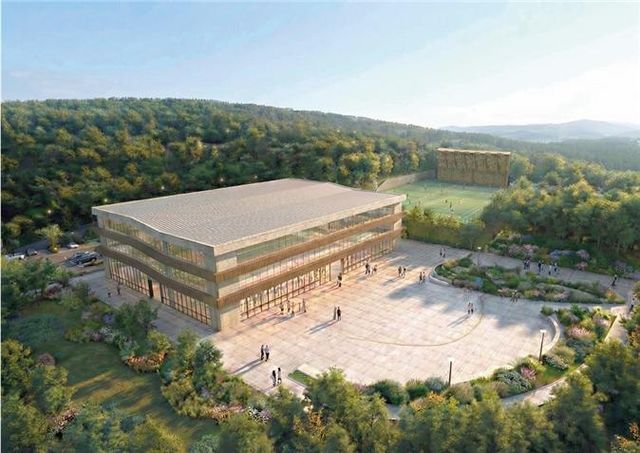 신평 예비군훈련장에 들어설 다목적 체육관 조감도